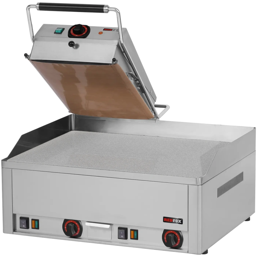 Steak gril elektrický dvojitý 65x48 stolní durable chrom | REDFOX - KD 63 E